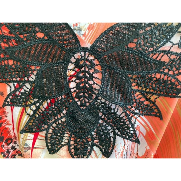 Paris Pink Womens Shirt Medium Pink Black Top V-Neck Spring Summer Work Career - Picture 6 of 8